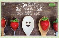 Reinhard Engeln - Kräuter-Dip-Postkarte - Du bist was du isst. Kräuter-Dip-Postkarte - Du bist was du isst.