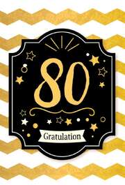Faltkarte "80 Gratulation" - Geburtstag Faltkarte "80 Gratulation" - Geburtstag