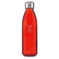 Trinkflasche aus Glas "Quelle" - rot Trinkflasche aus Glas "Quelle" - rot