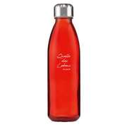 Trinkflasche aus Glas "Quelle" - rot Trinkflasche aus Glas "Quelle" - rot
