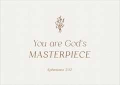 Postkarten "You are God's Masterpiece" 12 Stk.