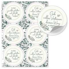 Aufkleber-Grußkarten: Geh voller Vertrauen, 4 Stück Aufkleber-Grußkarten: Geh voller Vertrauen, 4 Stück