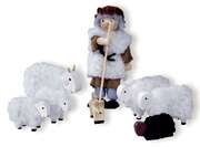 Holz-Spielfiguren "Hirte mit Herde" Holz-Spielfiguren "Hirte mit Herde"