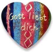 Herz aus Speckstein "Gott liebt dich" Herz aus Speckstein "Gott liebt dich"