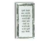 Glasdeko "Gott liebt uns..." Glasdeko "Gott liebt uns..."