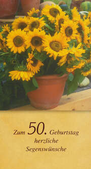 Faltkarten 50. Geburtstag - 5 Stück Faltkarten 50. Geburtstag - 5 Stück