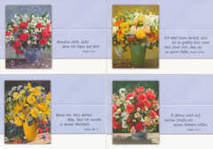 Tischkärtchen bunte Blumen - 24 Stück