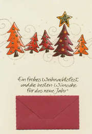 Faltkarten Weihnachten/Neujahr - 5 Stück Faltkarten Weihnachten/Neujahr - 5 Stück