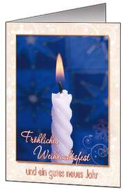 Faltkarten Weihnachtskerzen, 5 Stück Faltkarten Weihnachtskerzen, 5 Stück