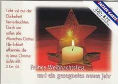 Postkarten Weihnacht/Neujahr Kerzen, 6 Stück
