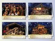 Faltkartenbox Weihnachtskrippen - 4 Stück Faltkartenbox Weihnachtskrippen - 4 Stück