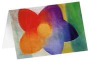 Kunstkarten "Regenbogenblüte" - 5 Stück