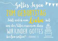 Postkartenserie "Gottes Segen zum Geburtstag" - 12 Stk.