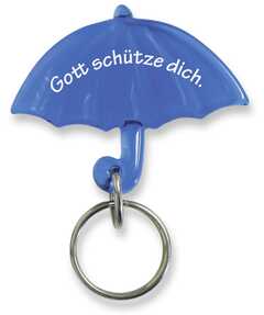 Schlüsselanhänger "Schirm" - blau